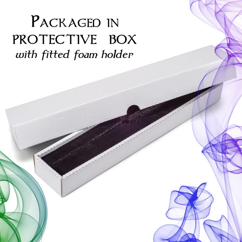 Cottage Garden Brown Woodgrain Crown 13.75 inch Resin Collectible Witch Wizard Cosplay Magic Wand - Image 4